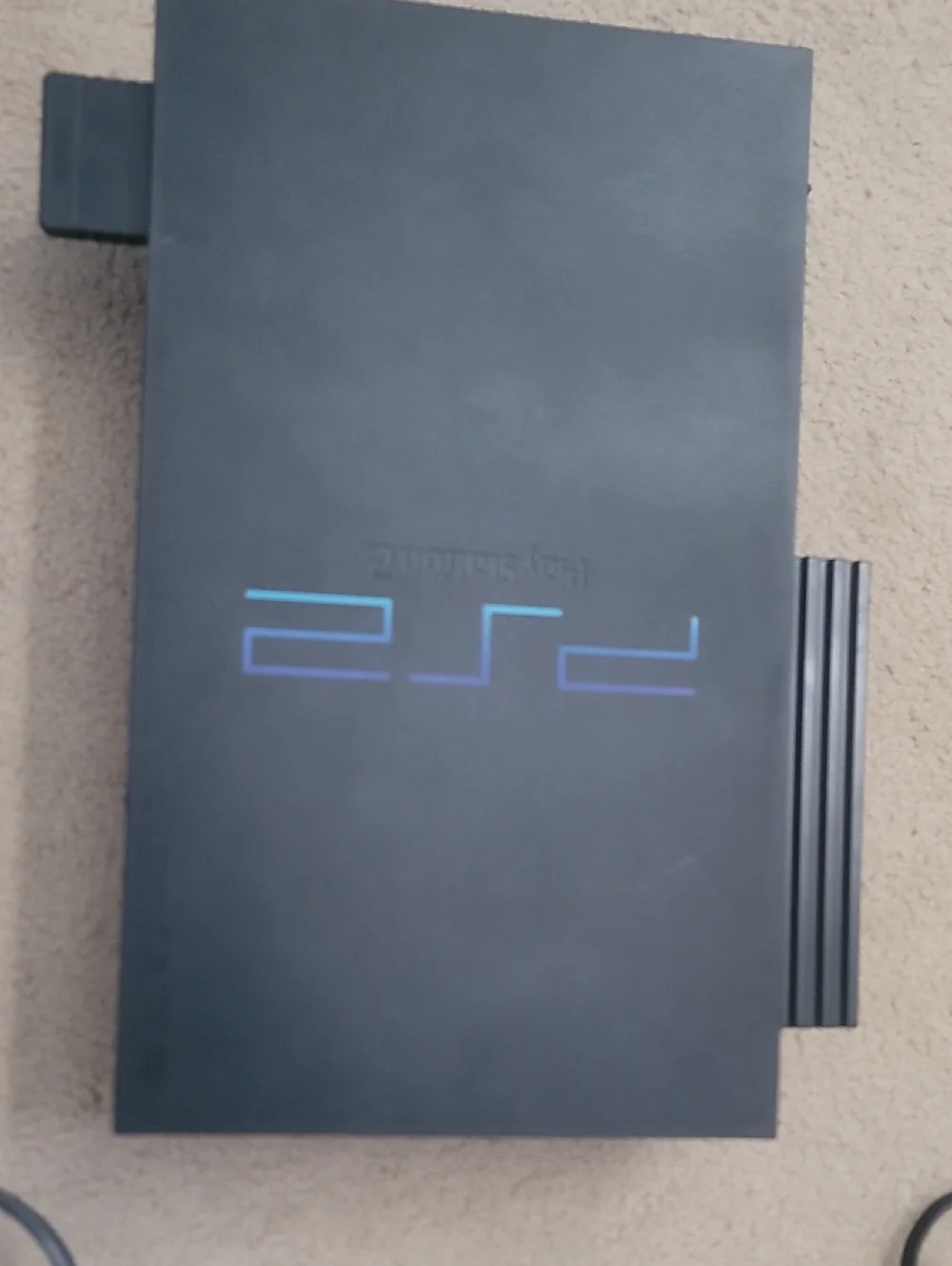 Sony PS2 Slimline Console in Black with Blue Accent Logo